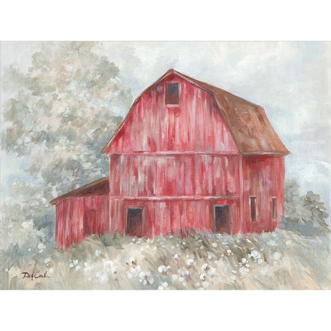 Old Red Black Modern Wood Framed Art Print by Coules, Debi