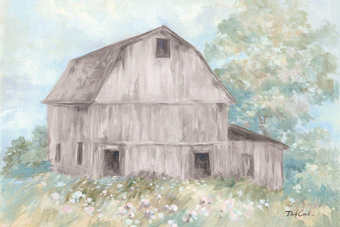 Beautiful Day on the Farm White Modern Wood Framed Art Print with Double Matting by Coules, Debi