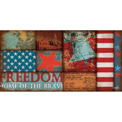 Freedom White Modern Wood Framed Art Print by Dee Dee