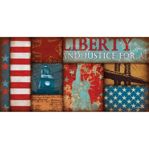 Liberty Black Modern Wood Framed Art Print with Double Matting by Dee Dee