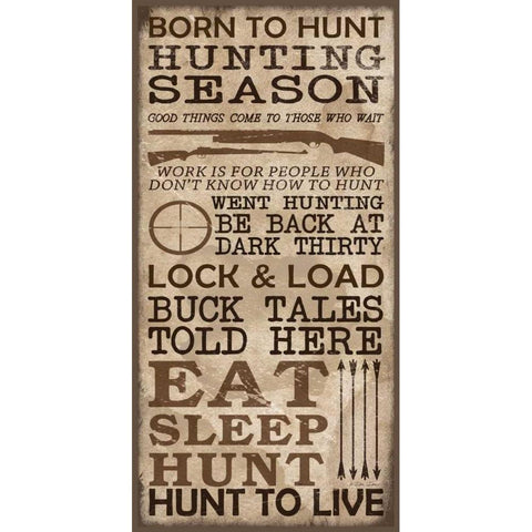 Hunting Season Black Modern Wood Framed Art Print by Dee Dee