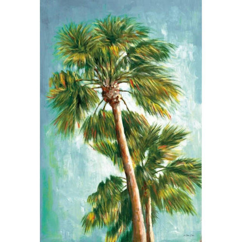 The Coconut Tree II White Modern Wood Framed Art Print by Dee Dee