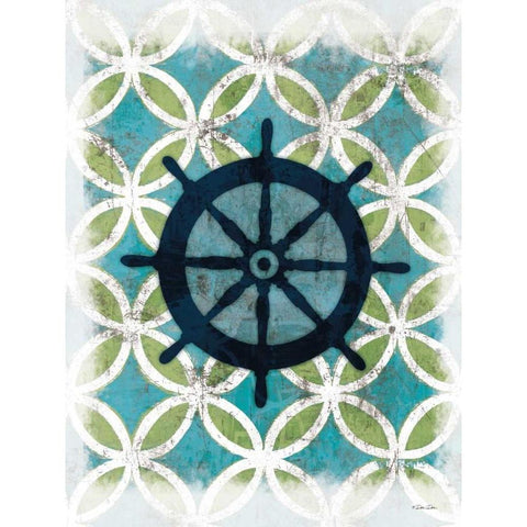 Coastal Patterns II Gold Ornate Wood Framed Art Print with Double Matting by Dee Dee