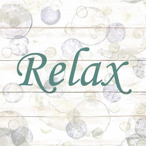 Relax Bubbles White Modern Wood Framed Art Print by Dee Dee