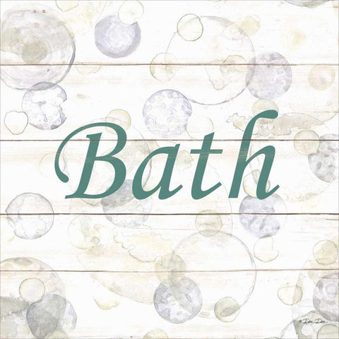 Bath   White Modern Wood Framed Art Print with Double Matting by Dee Dee