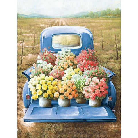 Flowers for Sale Black Modern Wood Framed Art Print by Dee Dee