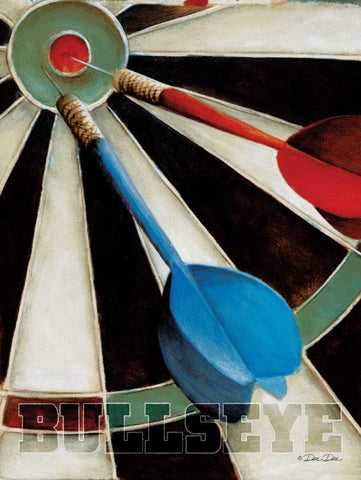 Bullseye Black Ornate Wood Framed Art Print with Double Matting by Dee Dee