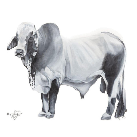 Hey Big Grey White Modern Wood Framed Art Print by Fifer, Diane