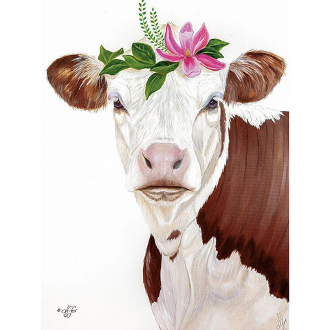 Magnolia Missy    Black Modern Wood Framed Art Print by Fifer, Diane