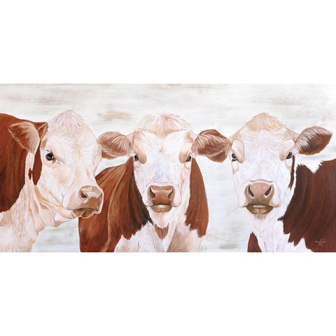 The Herefords Gold Ornate Wood Framed Art Print with Double Matting by Fifer, Diane