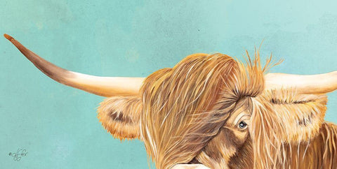 On Point Highland White Modern Wood Framed Art Print with Double Matting by Fifer, Diane