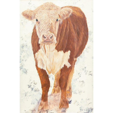 Mollie Moo Black Modern Wood Framed Art Print by Fifer, Diane