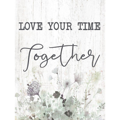 Love Your Time Together Black Modern Wood Framed Art Print with Double Matting by Dogwood Portfolio