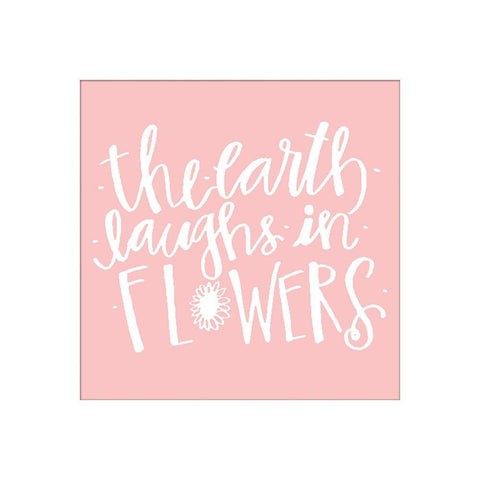 Earth Laughs in Flowers White Modern Wood Framed Art Print by Dogwood Portfolio