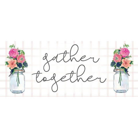 Gather Together Black Modern Wood Framed Art Print with Double Matting by Dogwood Portfolio