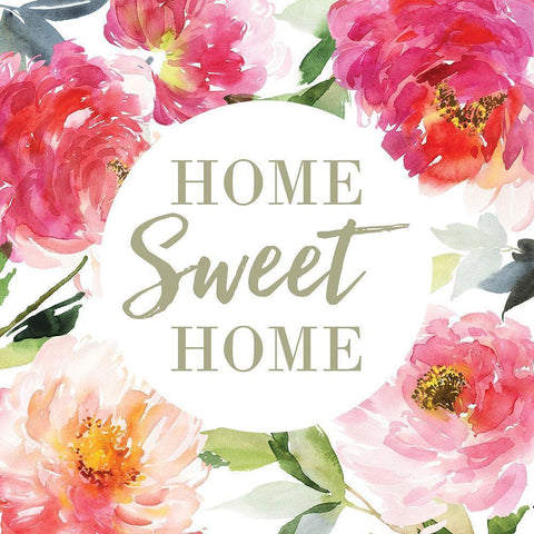 Home Sweet Home White Modern Wood Framed Art Print with Double Matting by Dogwood Portfolio