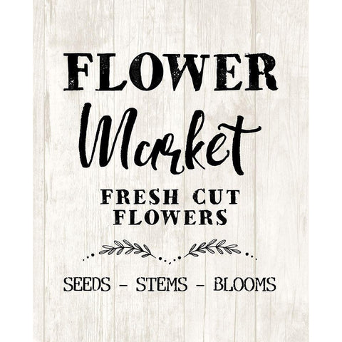 Flower Market Black Modern Wood Framed Art Print with Double Matting by Dogwood Portfolio