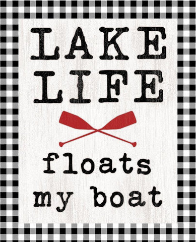 Lake Life Black Ornate Wood Framed Art Print with Double Matting by Dogwood Portfolio