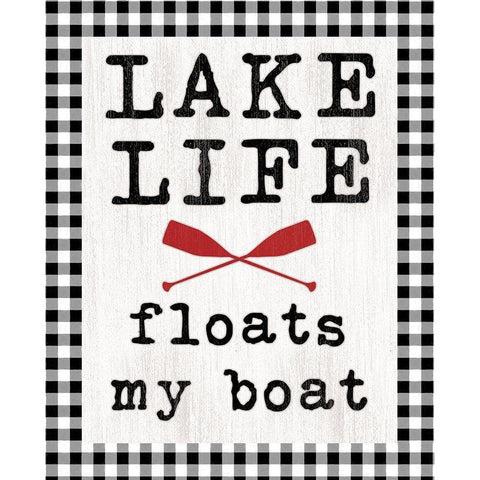 Lake Life Black Modern Wood Framed Art Print with Double Matting by Dogwood Portfolio