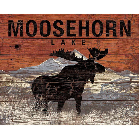 Moosehorn Lake White Modern Wood Framed Art Print by Dogwood Portfolio