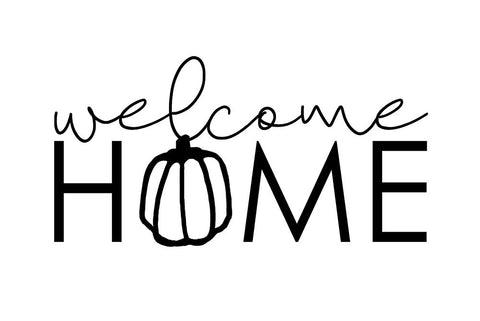 Welcome Home  Black Ornate Wood Framed Art Print with Double Matting by Dogwood Portfolio