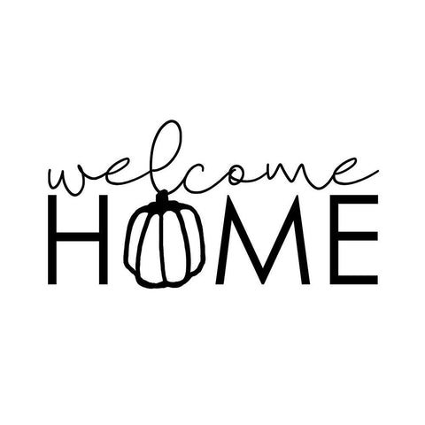 Welcome Home  Black Modern Wood Framed Art Print with Double Matting by Dogwood Portfolio