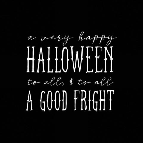 Halloween Good Fright White Modern Wood Framed Art Print with Double Matting by Dogwood Portfolio