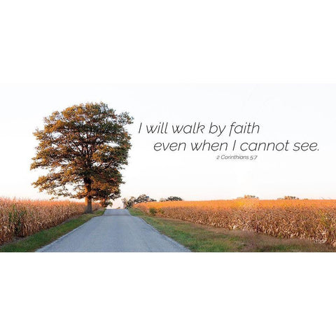 I Will Walk by Faith Black Modern Wood Framed Art Print with Double Matting by Quillen, Donnie