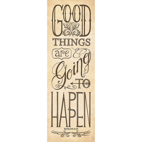 Good Things are Going to Happen Gold Ornate Wood Framed Art Print with Double Matting by Strain, Deb