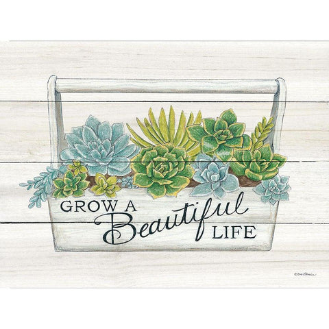 Beautiful Life Succulents Black Modern Wood Framed Art Print by Strain, Deb