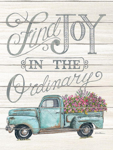 Find Joy in the Ordinary White Modern Wood Framed Art Print with Double Matting by Strain, Deb