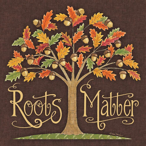 Roots Matter Gold Ornate Wood Framed Art Print with Double Matting by Strain, Deb