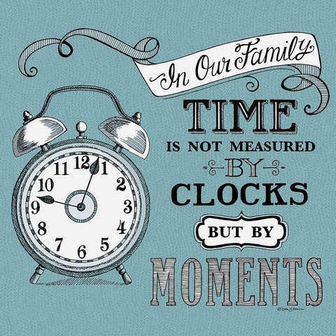 In Our Family Gold Ornate Wood Framed Art Print with Double Matting by Strain, Deb