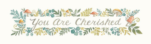 You Are Cherished White Modern Wood Framed Art Print with Double Matting by Strain, Deb