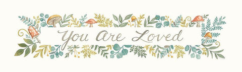 You Are Loved White Modern Wood Framed Art Print with Double Matting by Strain, Deb