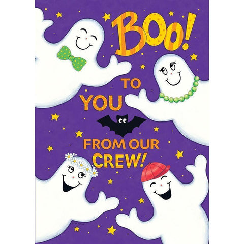 Boo Crew Gold Ornate Wood Framed Art Print with Double Matting by Strain, Deb