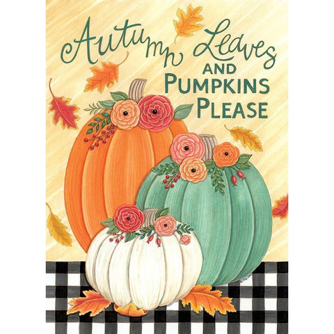 Autumn Leaves Black Modern Wood Framed Art Print with Double Matting by Strain, Deb