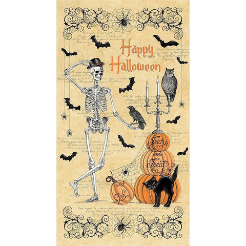 Happy Halloween White Modern Wood Framed Art Print by Strain, Deb