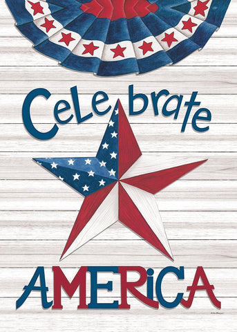 Celebrate America Black Ornate Wood Framed Art Print with Double Matting by Strain, Deb