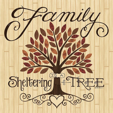 Sheltering Tree Black Modern Wood Framed Art Print by Strain, Deb