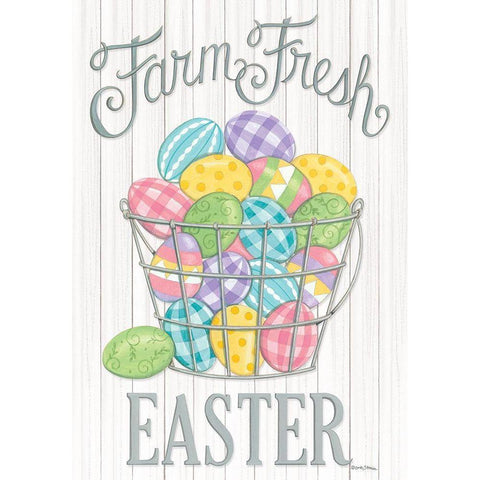 Farm Fresh Easter Black Modern Wood Framed Art Print with Double Matting by Strain, Deb