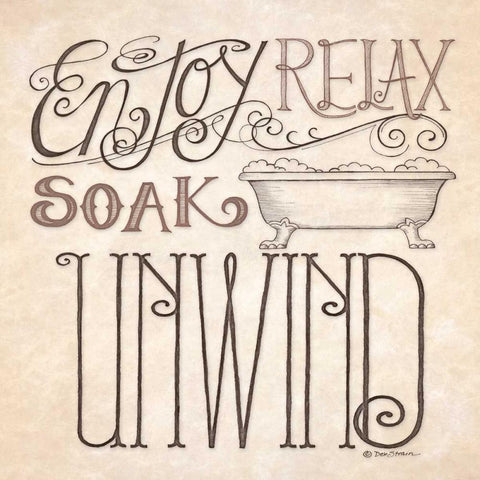 Soak and Unwind White Modern Wood Framed Art Print by Strain, Deb