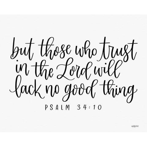 Trust in the Lord White Modern Wood Framed Art Print by Imperfect Dust