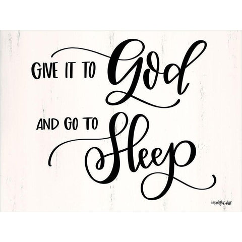 Give it to God Gold Ornate Wood Framed Art Print with Double Matting by Imperfect Dust