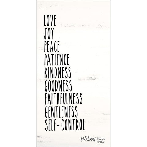 Love Joy Peace Black Modern Wood Framed Art Print with Double Matting by Imperfect Dust