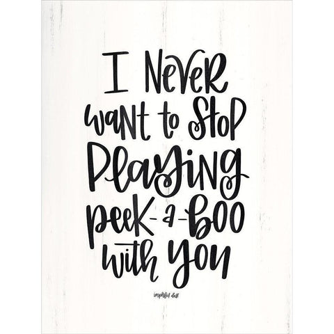 Peek-A-Boo Black Modern Wood Framed Art Print by Imperfect Dust