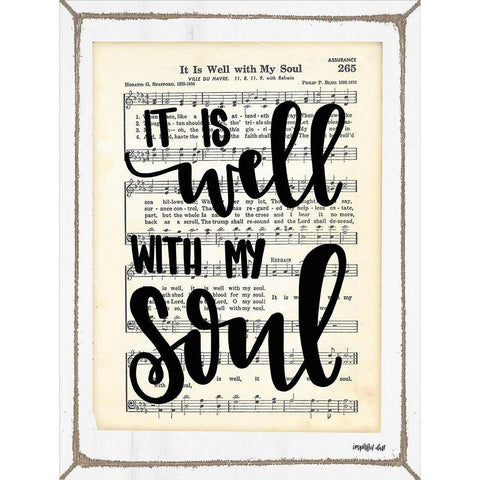 It Is Well with My Soul Gold Ornate Wood Framed Art Print with Double Matting by Imperfect Dust