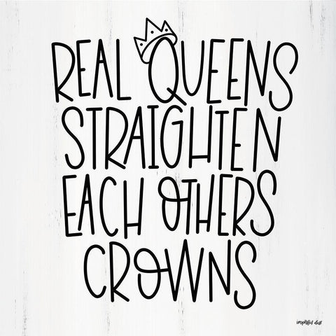 Real Queens  White Modern Wood Framed Art Print by Imperfect Dust