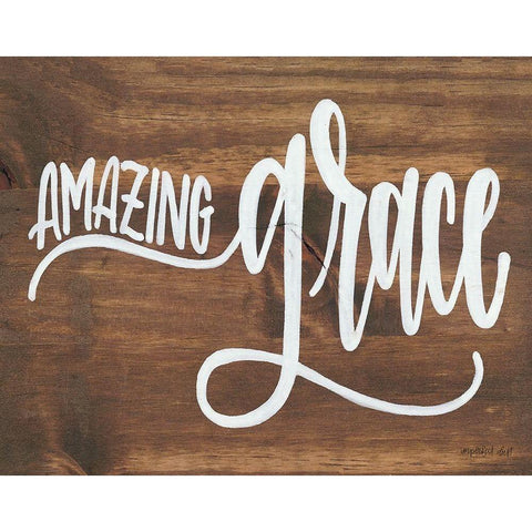 Amazing Grace White Modern Wood Framed Art Print by Imperfect Dust