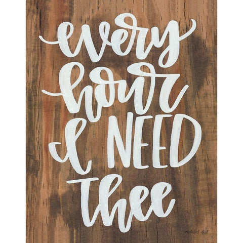 Every Hour I Need Thee Black Modern Wood Framed Art Print by Imperfect Dust